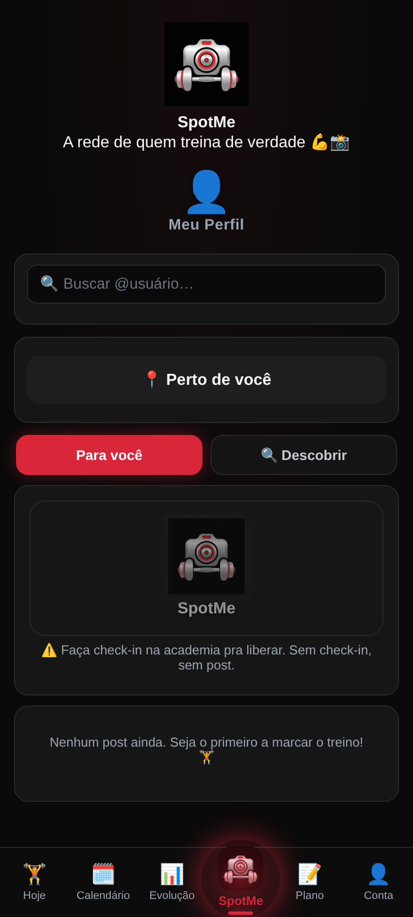 SpotMe — a rede social de quem treina, dentro do KORPUS